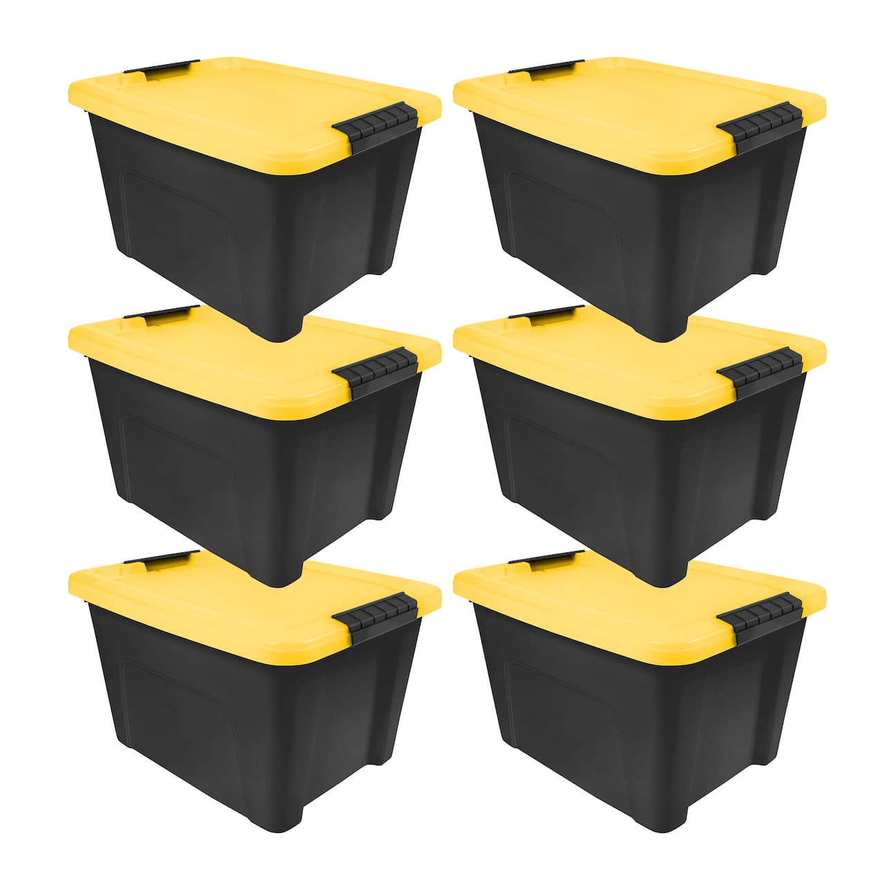 Iris® 20 Qt. Yellow, Plastic Storage Bins, 6 Ct
